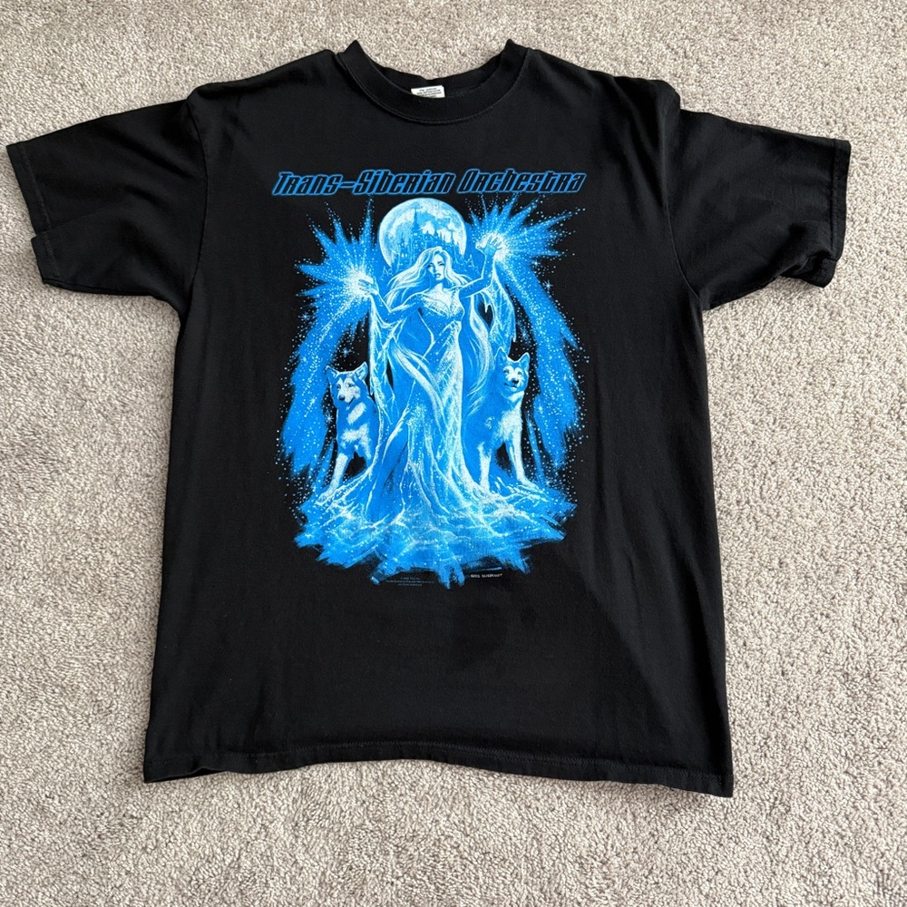 Vintage 2005 Trans-Siberian Orchestra Winter Tour T-Shirt Large Anvil Band Tee